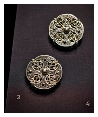 Two silver brooches