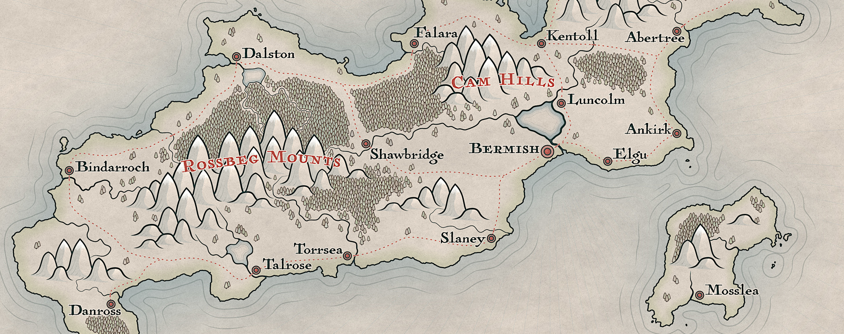 Isle of Penleven fantasy map
